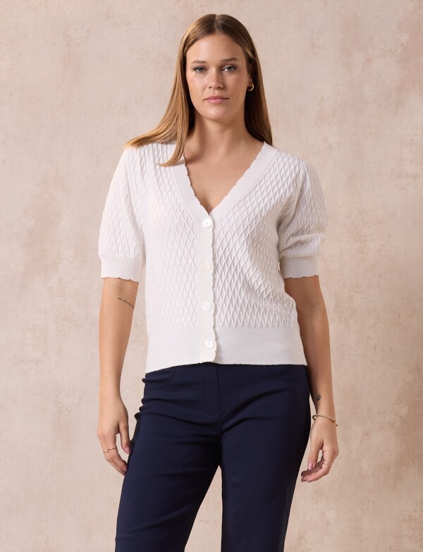 Cardigan Rombos CRUDO