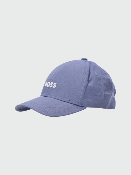 HUGO BOSS Gorra de Algodón Twill con Logo Bordado Celeste