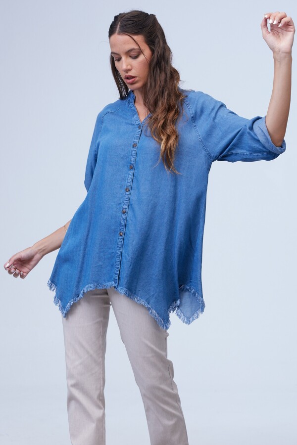 Camisa Tencel Flecos JEAN
