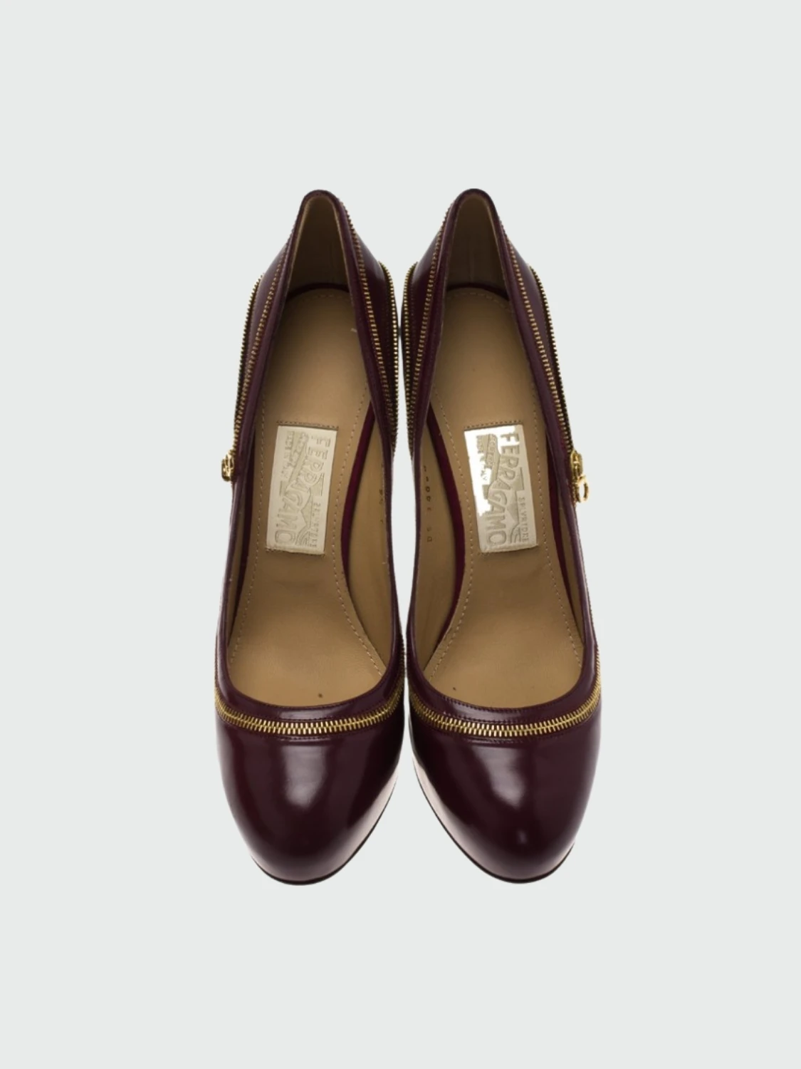 Salvatore Ferragamo, Calzado de cuero, RORY Bordó