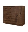 Comoda Zapatera Genova Plus 1 Puerta 4 Cajones Oscuro