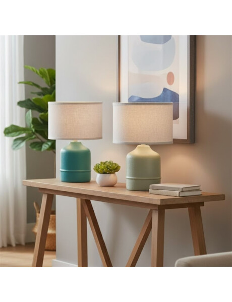 LAMPARA DE MESA CERAMICA 20x11x31CM GRIS LAMPARA DE MESA CERAMICA 20x11x31CM GRIS