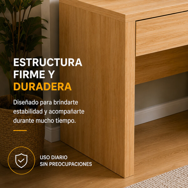 Escritorio ComboHome Diseño Premium 1 Cajón 90Cm Mdf Calidad Marrón 1
