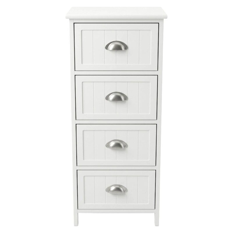ORGANIZADOR DE MADERA BLANCO C/4 CAJONES Unica