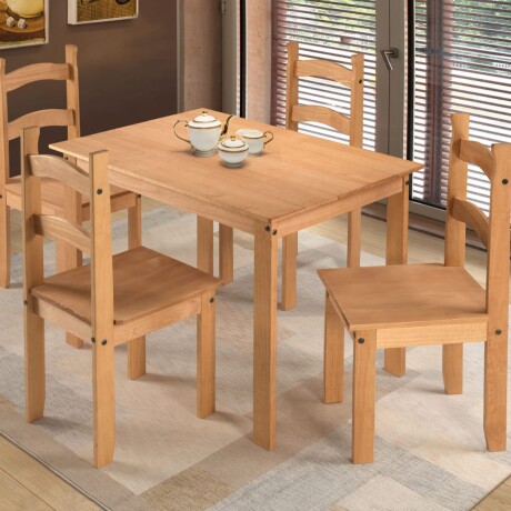 Juego de Comedor de Madera Maciza Estilo Mexicano con 4 Sillas – Elegancia y Durabilidad para tu Hogar Juego de Comedor de Madera Maciza Estilo Mexicano con 4 Sillas – Elegancia y Durabilidad para tu Hogar