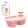 Tupper con divisiones y cuchara BUBA rosado