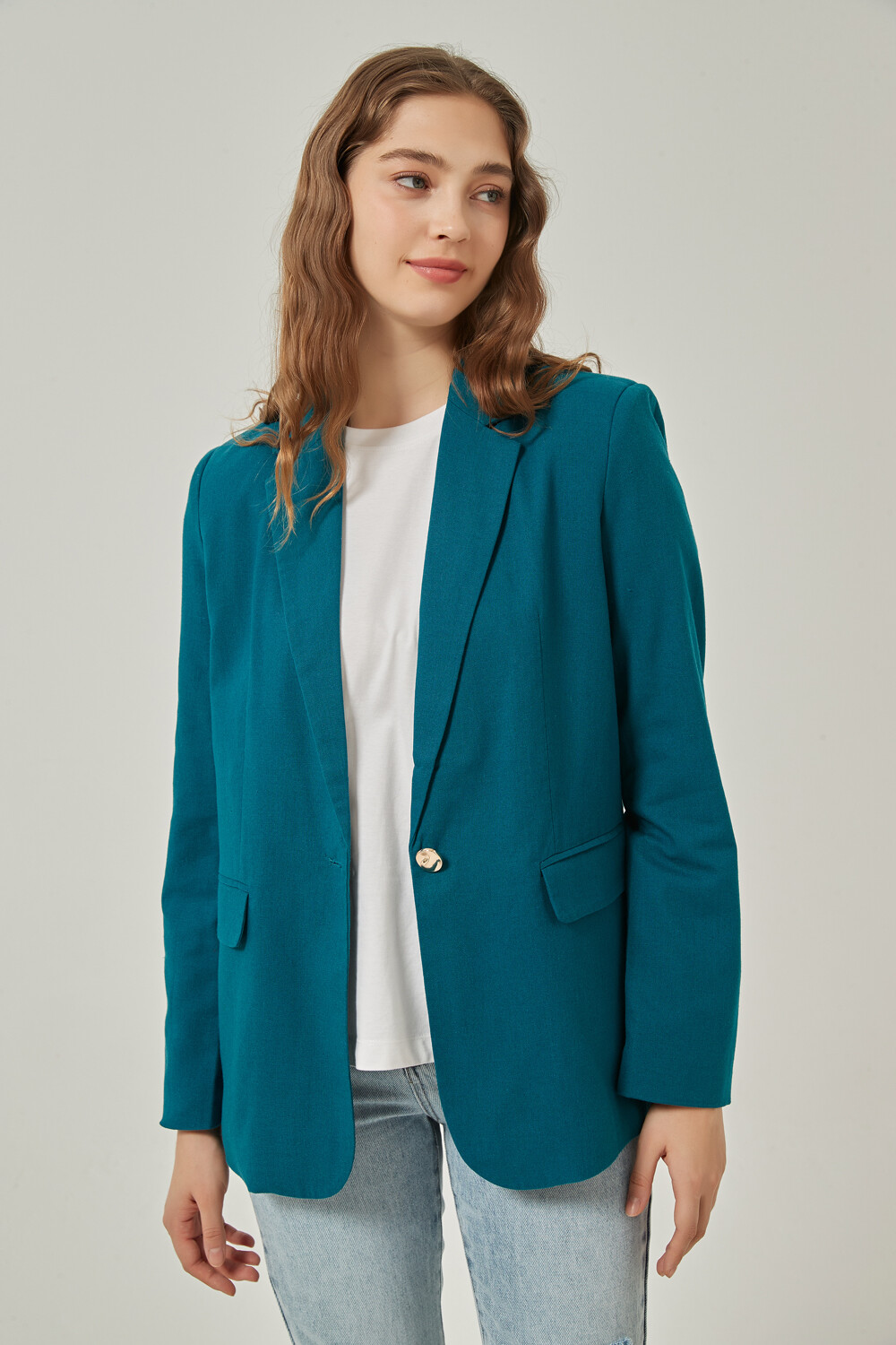 Blazer Lessa Verde Azulado