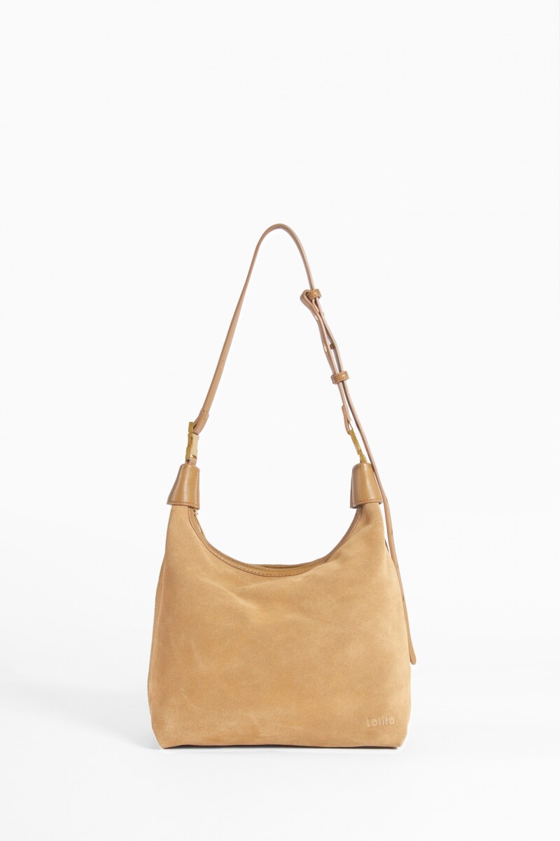 Cartera de cuero hobo tostado