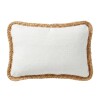 COJIN RECT BLANCO C/BORDE YUTE 30X50CM Unica