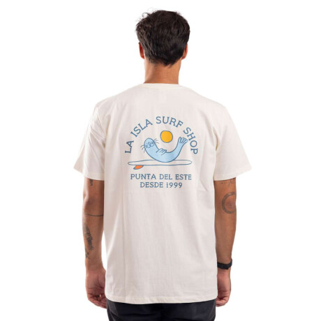Remera La Isla Foca Vintage white