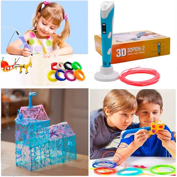 Lapiz 3d Impresora Lapicera Impresion 3d +1 Filamentos Variante Color Celeste