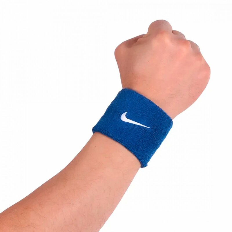 Muñequeras Tenis Nike Swoosh Wristband 2 pk Unisex Azul