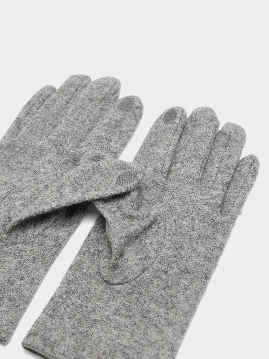Guantes De Lana gris