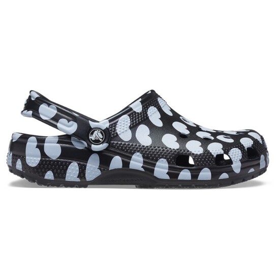 Crocs Classic Heart Print Negro