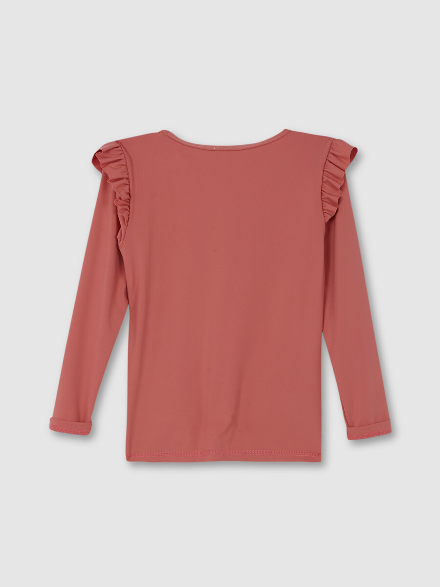 Camiseta Langa Larga De Lycra Coral