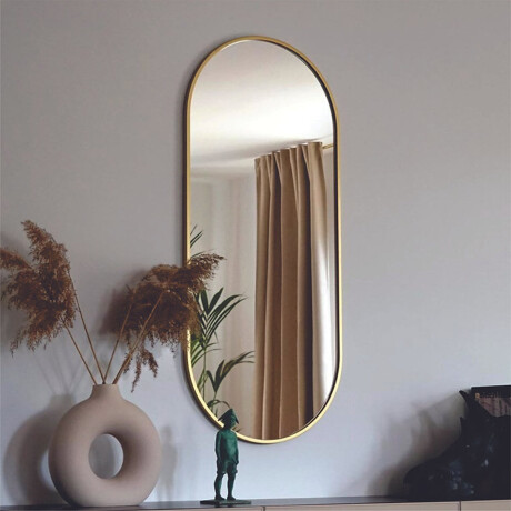 Espejo ovalado de pared Dorado