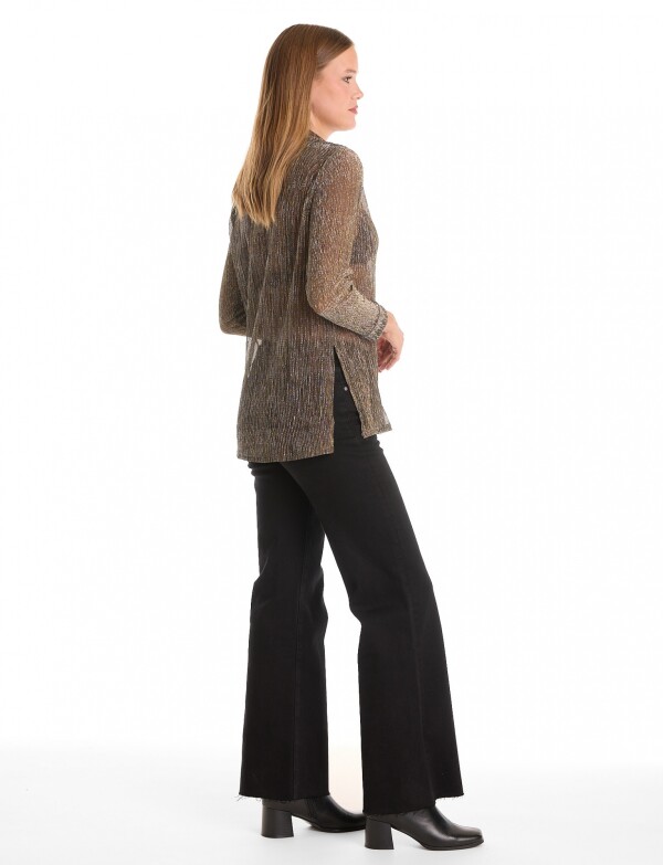 Camisa Lurex NEGRO/DORADO