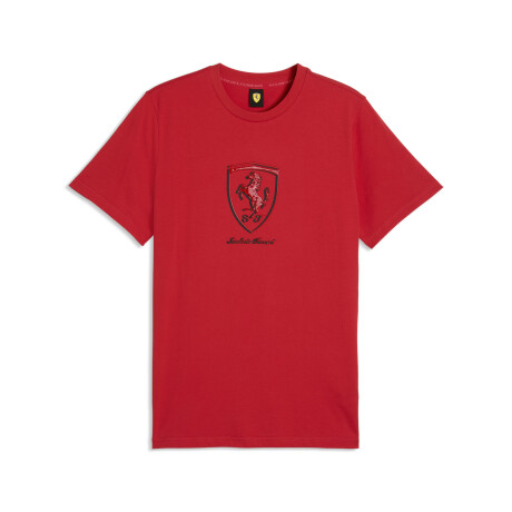 Ferrari tonal Shield Tee 63700402 Rojo