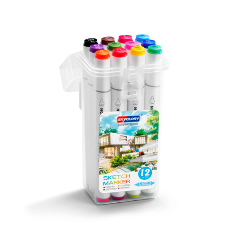Marcador Sketch Doble Punta - Sky Glory - 12 colores Marcador Sketch Doble Punta - Sky Glory - 12 colores