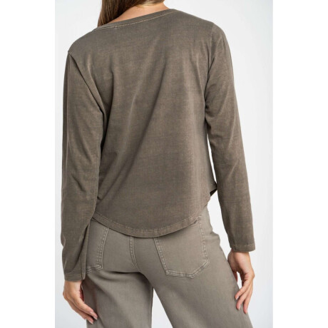 Remera Algodon Lavado Oliva