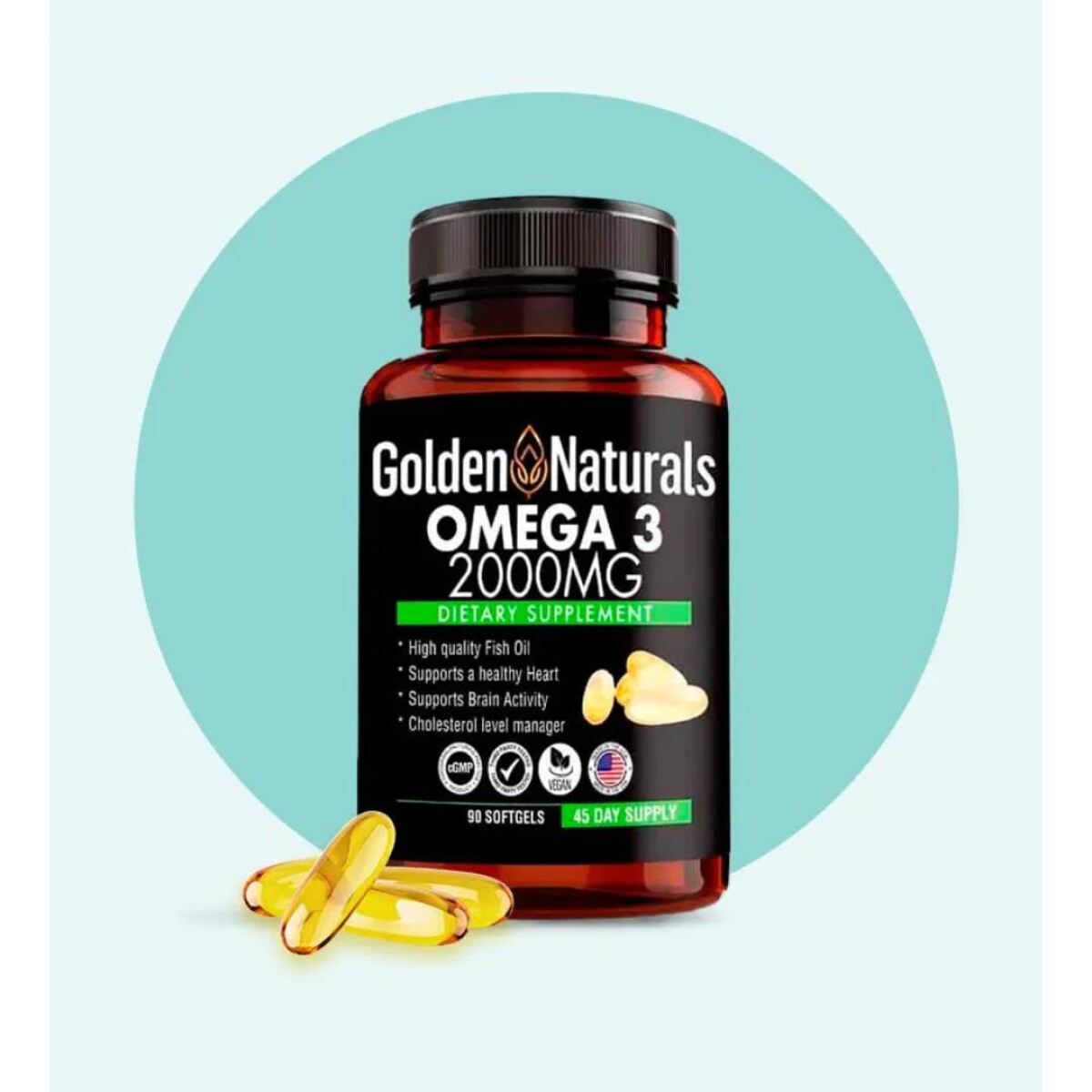Omega 3 Golden Natural - 90 capsulas 