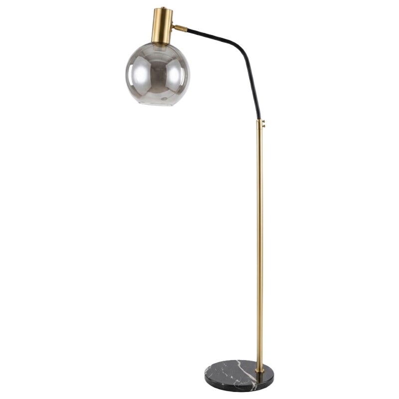 LAMPARA DE PIE PLATA/DOR/NGRO 18X165CM Unica