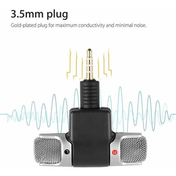 Mini Micrófono Stereo Jack 3.5 Mm Para Celular Profesional Mini Micrófono Stereo Jack 3.5 Mm Para Celular Profesional
