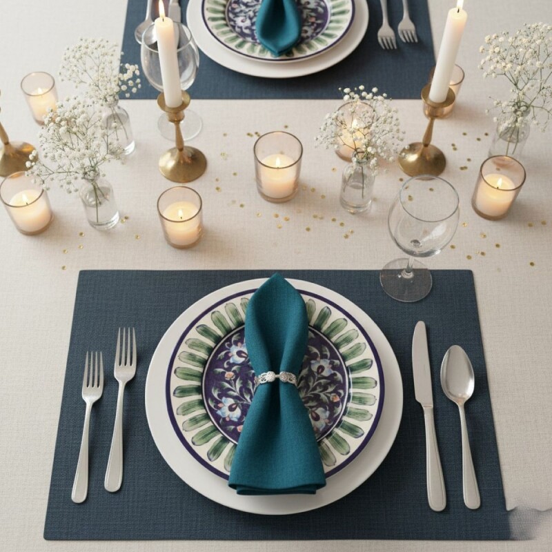 BAJO PLATO PLAST AZUL/VERDE 33CM Unica