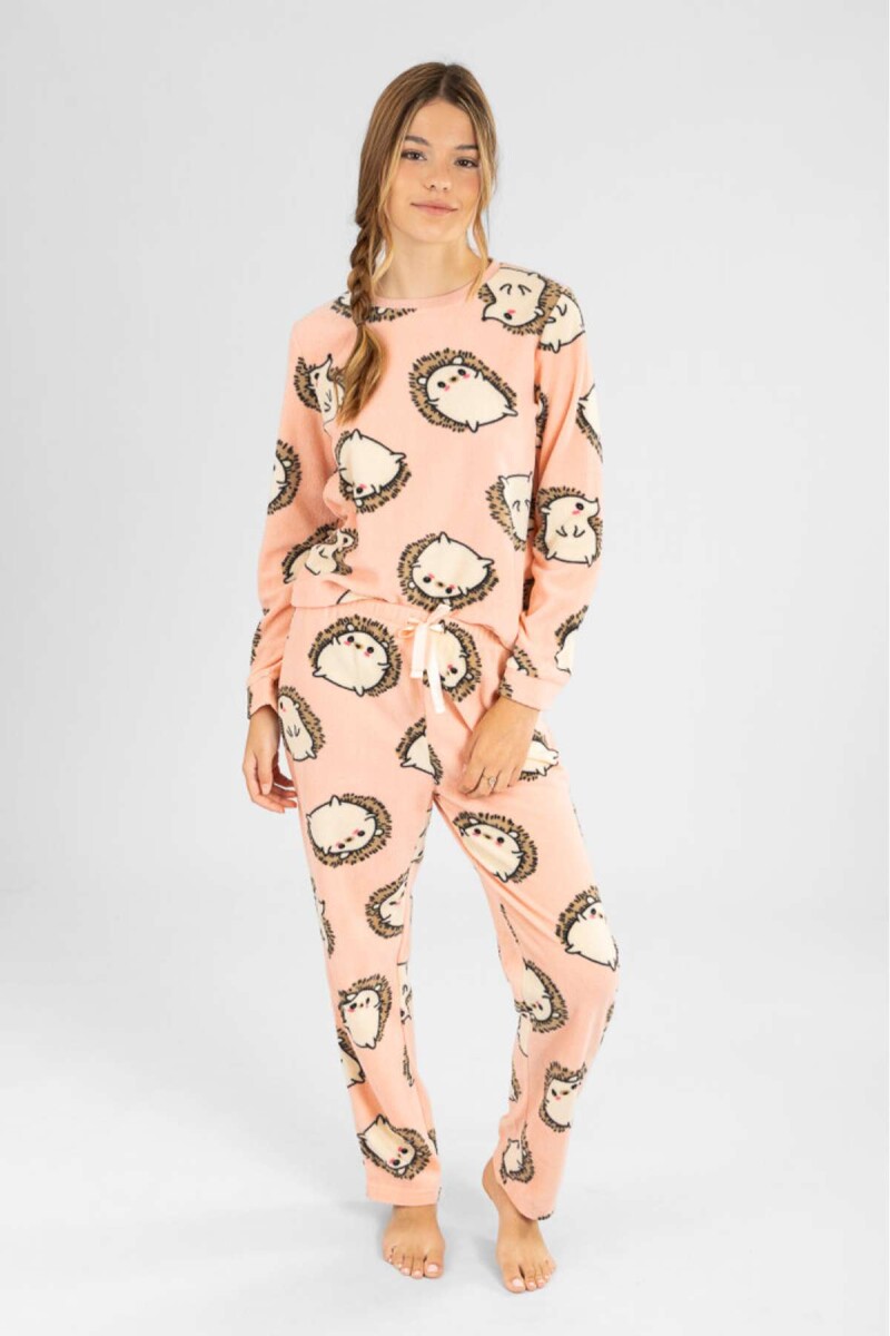 Pijama polar puercoespin - Rosado 