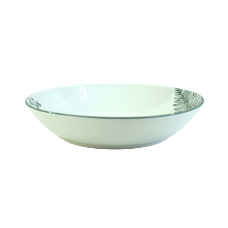 PLATO HONDO CERAMICA BCA C/DISEÑO 20X4.2CM 453GR PLATO HONDO CERAMICA BCA C/DISEÑO 20X4.2CM 453GR