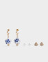 Aros Sets Azul Set De Aros Por 3 - Dorado