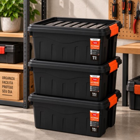 Combo Cajas Organizadoras Reforzada 11 litros x 3 unidades Combo Cajas Organizadoras Reforzada 11 litros x 3 unidades