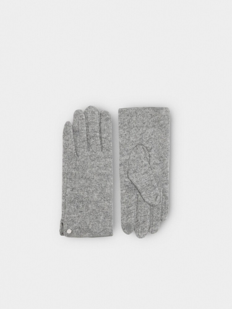 Guantes De Lana gris