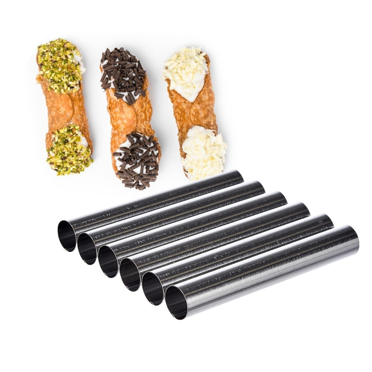 Moldes para Canoli Set 6 Unidades de Aluminio 