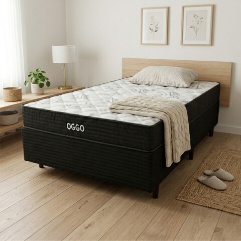 Sommier SUPER MEGA Oggo® - Espuma - GARANTIA 1 AÑO 1y1/2 Plaza - 110 cm
