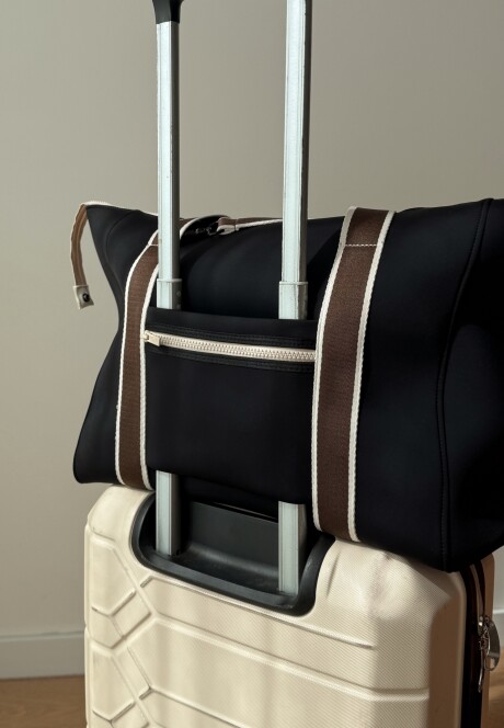 Bolso Zipper SS26 Black & Cocoa