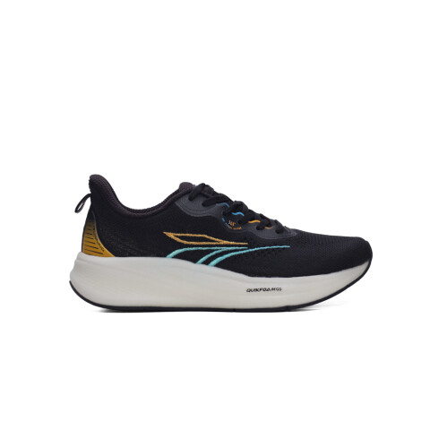 Zapatillas Running Quickfoam Infinity 4.0 Hombre Obsidian Black/papaya Milkshake