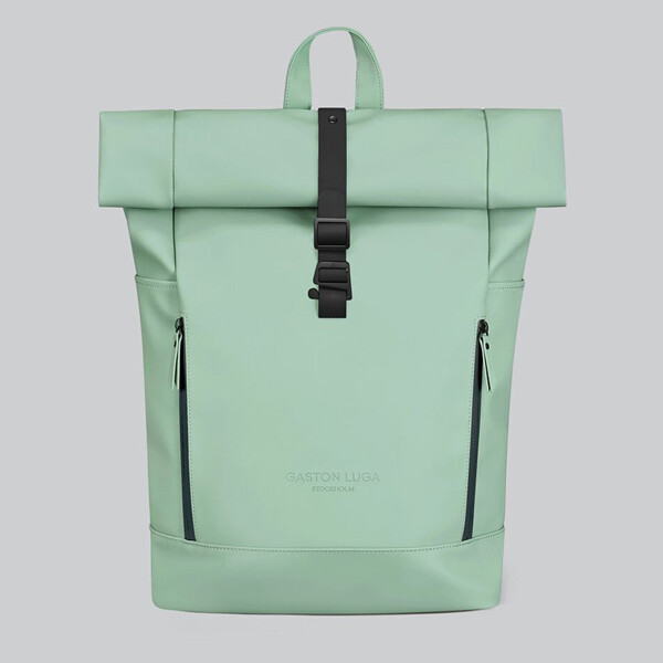 Mochila Gaston Luga Rullen C/Roll-top Notebook Laptop 16" Color Verde Menta