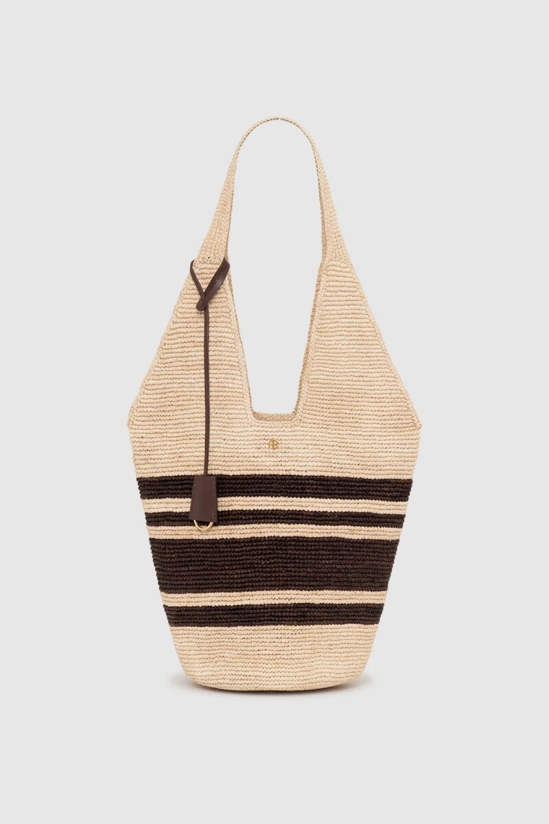 BOLSO LEAH STRIPES HOBO RAFIA Combinado