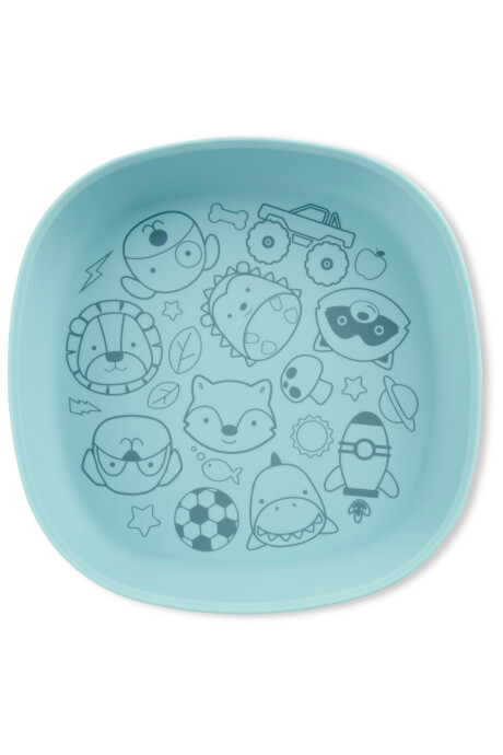 Plato de silicona, azul Plato de silicona, azul