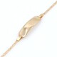 Pulsera para bebé en oro 18k con placa de identidad Pulsera para bebé en oro 18k con placa de identidad