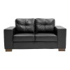 SOFA 100% CUERO - 2 CUERPOS - MODELO DOMINI - NEGRO SOFA 100% CUERO - 2 CUERPOS - MODELO DOMINI - NEGRO