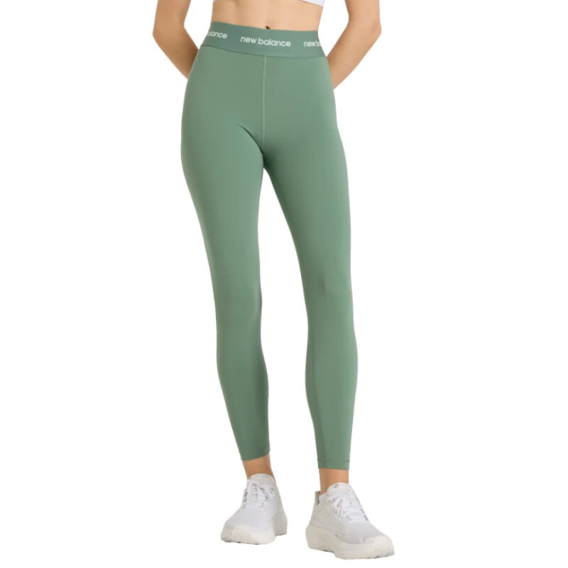 Pantalon New Balance Nb Sleek High Rise Sport 25" - Verde Pantalon New Balance Nb Sleek High Rise Sport 25" - Verde