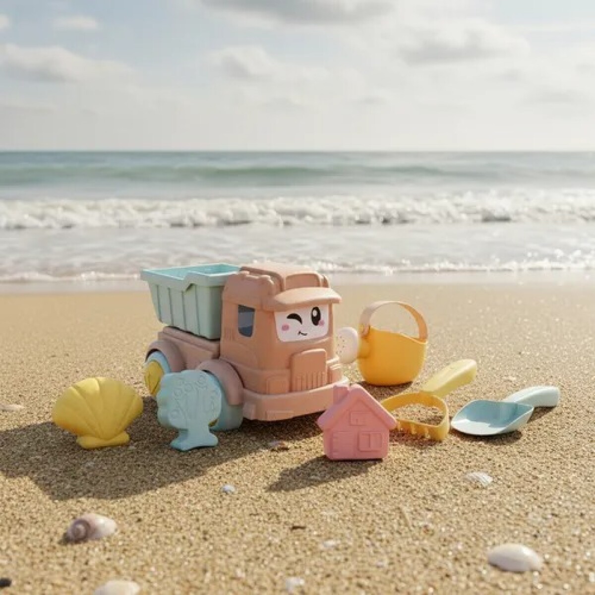 Juego de playa camión con regadera y accesorios 