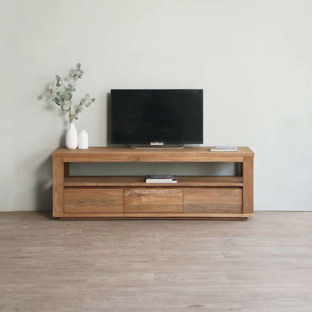 MUEBLE PARA TV MADERA-Y-FIBRA-NATURAL NATURAL-BEIGE HORIZONTE NATURAL