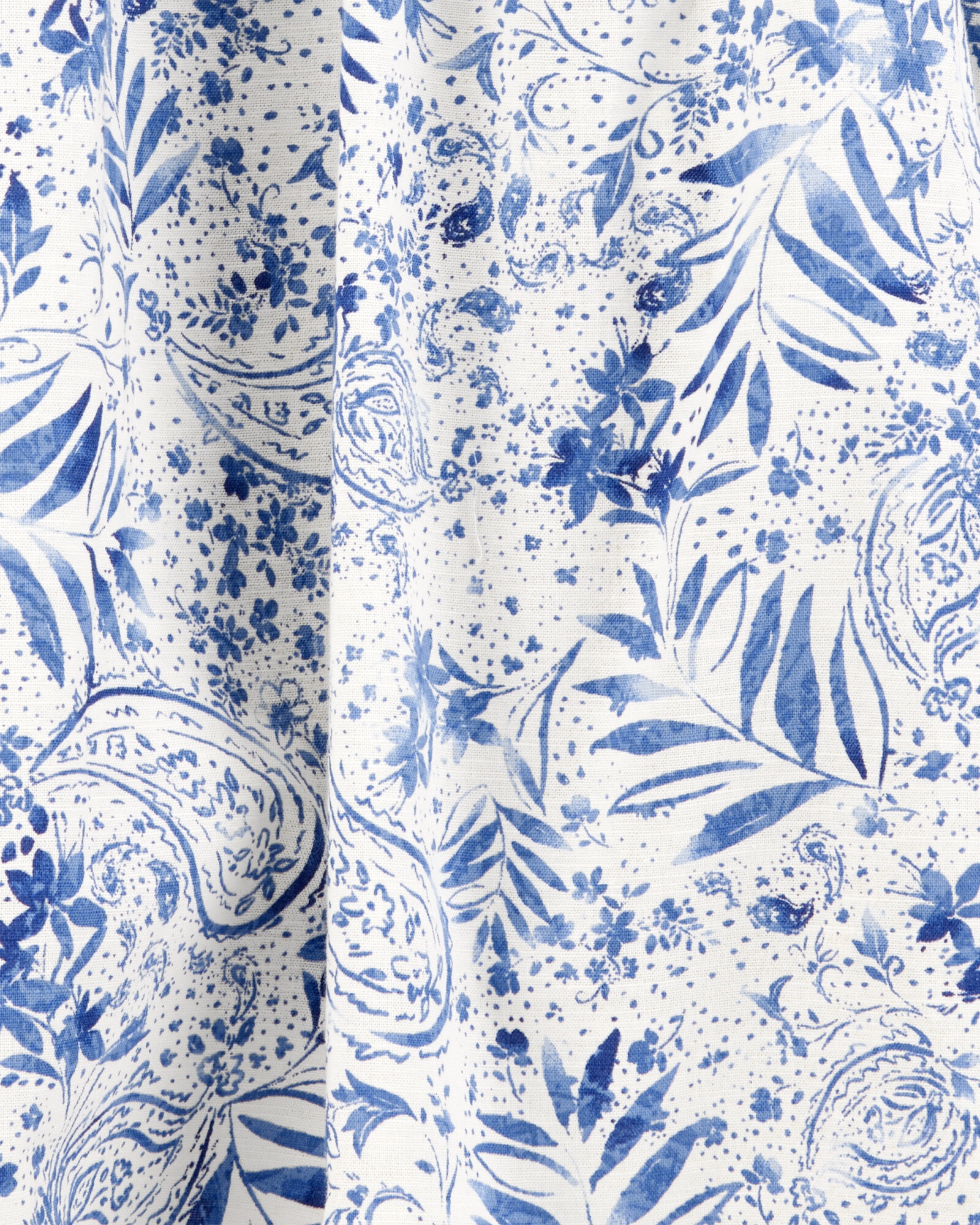 Vestido de algodón y chambray, diseño floral Sin color