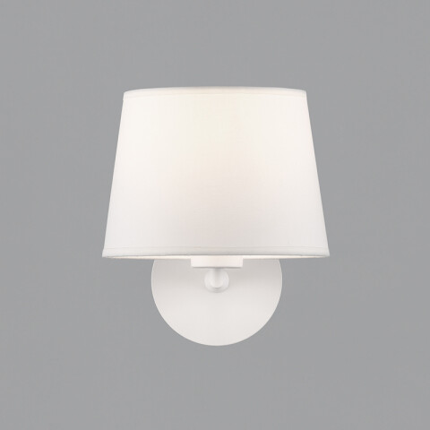 Lámpara pared blanco c/ pantalla tela E27 Ø20X23cm BA0122
