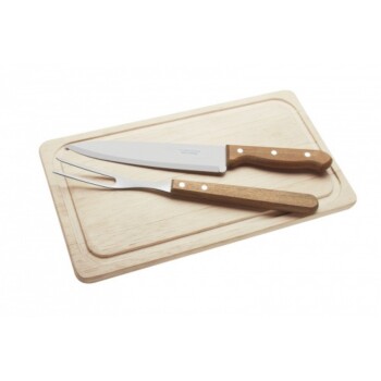 Juego para asado Dynamic con tabla 3 piezas | Tramontina 22399/036 Juego para asado Dynamic con tabla 3 piezas | Tramontina 22399/036