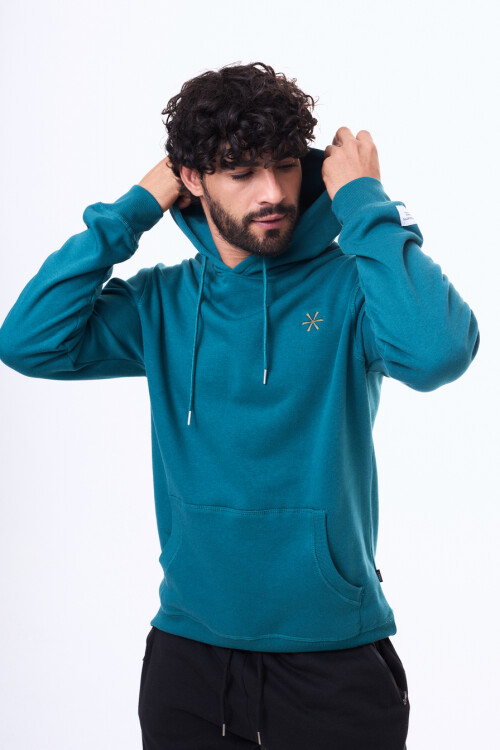 Buzo de felpa Buzios Verde petroleo