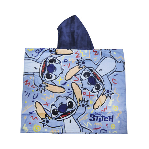 Bata Poncho Infantil Stitch 100% Algodón 70 x 58 U